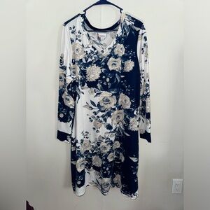 LuLaRoe Women’s Michelle Floral Print Long Sleeve Dress Sz XL
